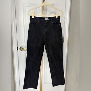 L.L. Bean Size 10 Reg High Waist Women's Classic Fit Black Jeans Pants Grunge